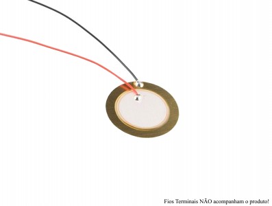 Transdutor Piezoelétrico / Pastilha 27mm - Kit com 5 unidades  - Imagem 2