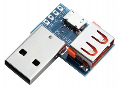 Adaptador USB 3 em 1 para Micro USB, USB fêmea e DIP - Imagem 1