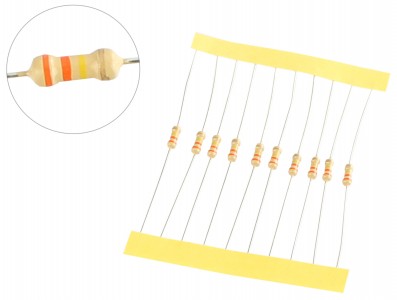 Resistor 330K 1/4W - Kit com 10 unidades - Imagem 1