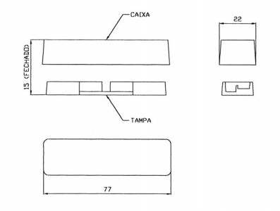 Caixa Patola / Case para Montagem 15 x 22 x 76 mm - SI-003 - Imagem 7