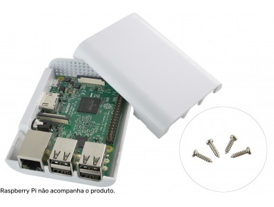 Case para Raspberry Pi 3 / Pi 2 e B+ CS10 em ABS Branco - Imagem 7