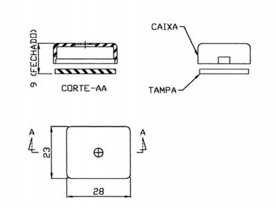 Caixa Patola / Case para Montagem 9 x 23 x 28 mm - PB-028 - Imagem 5