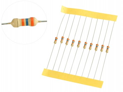 Resistor 36K 1/4W - Kit com 10 unidades - Imagem 1