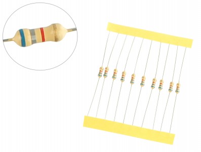 Resistor 6K8 1/4W - Kit com 10 unidades - Imagem 1