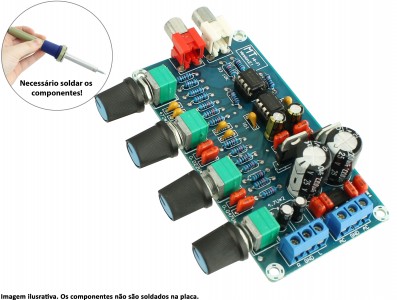 Pré Amplificador Preamp Hi - Fi 10X NE5532 Estéreo DIY - Imagem 1