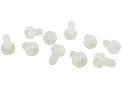 Parafuso Plástico em Nylon M3 x 5mm Phillips (Branco) - Kit com 10 unidades - Imagem 1