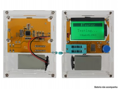 Medidor de ESR / Testador Universal de Componentes Eletrônicos LCR-T4 + Case Acrílica - Imagem 2