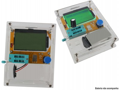 Medidor de ESR / Testador Universal de Componentes Eletrônicos LCR-T4 + Case Acrílica - Imagem 3