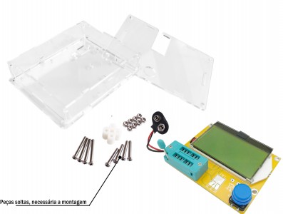 Medidor de ESR / Testador Universal de Componentes Eletrônicos LCR-T4 + Case Acrílica - Imagem 4