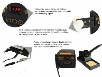 ESTACAO DE SOLDA DIGITAL HK-937 - Imagem 7