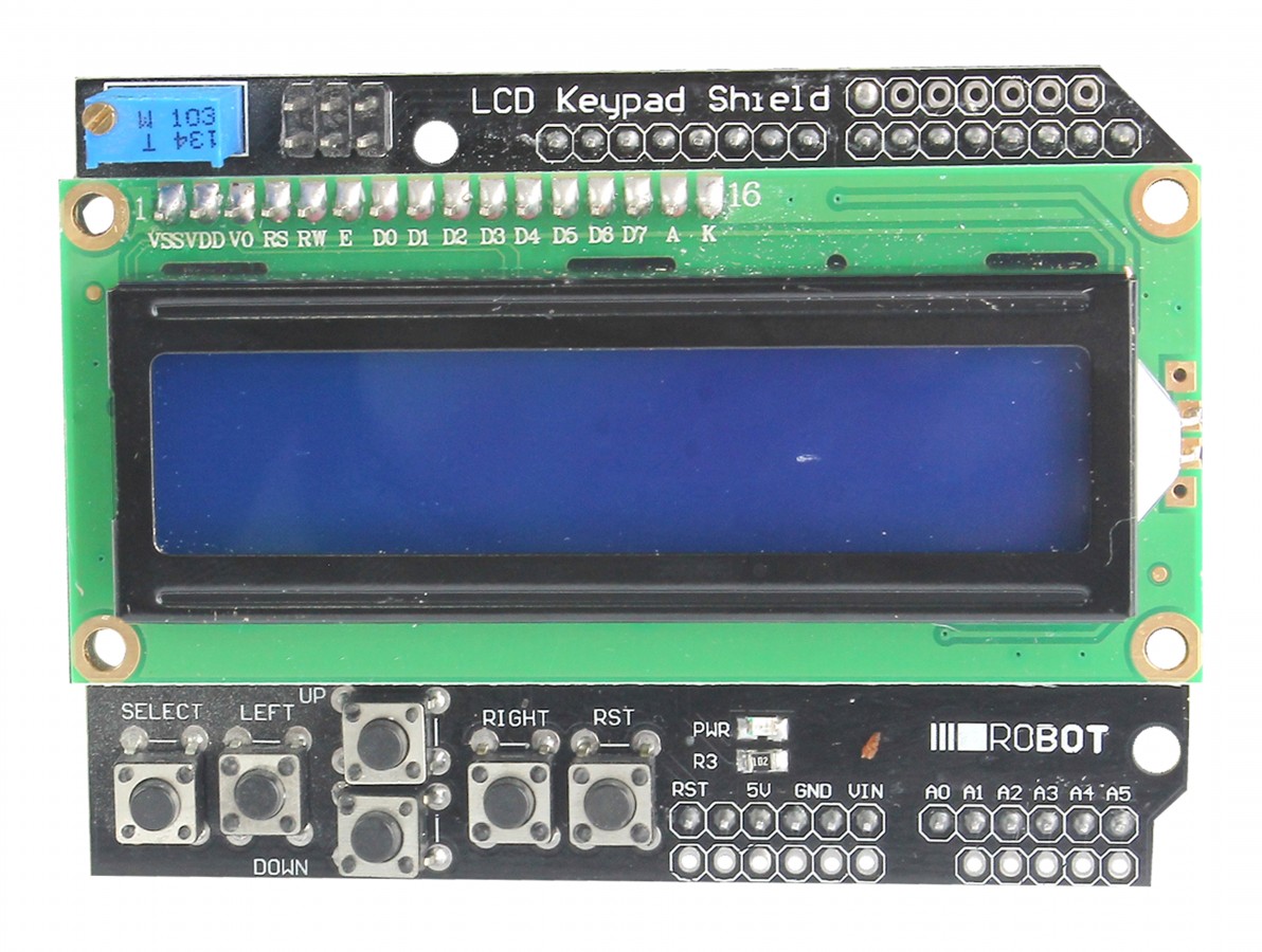 Lcd Keypad Shield 16x2 Para Arduino Outlet Usinainfo 7404