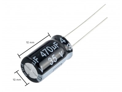 Capacitor Eletrolítico 470uF 35V - Imagem 2