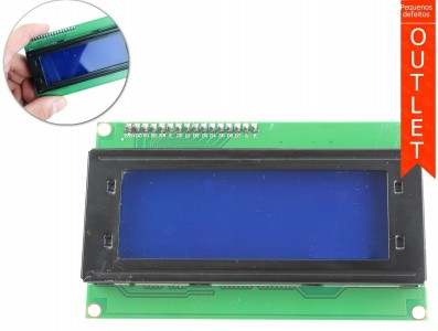 Display LCD 20x4 I2C com Fundo Azul - Outlet - Imagem 1