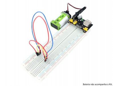 Kit Prototipagem Intermediário com Protoboard 830 Pontos + Jumpers + Fonte e Adaptador - 68 Peças - Imagem 2