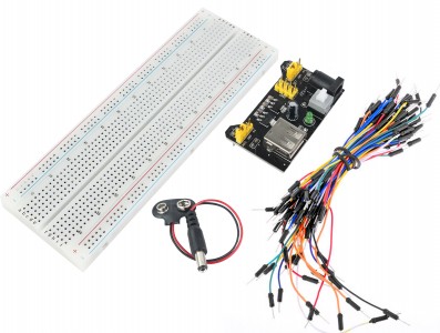 Kit Prototipagem Intermediário com Protoboard 830 Pontos + Jumpers + Fonte e Adaptador - 68 Peças - Imagem 1