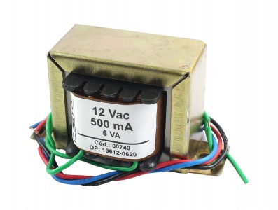 Transformador / Trafo 12V / 500mA (BIVOLT) - Uso Geral - Imagem 1