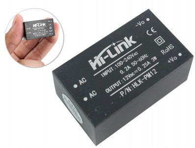 Mini Fonte HLK-PM12 100-240VAC para 12VDC 3W - Imagem 1