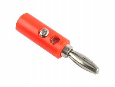 Pino Banana 4mm / Plug Banana Macho 4mm - Vermelho - Imagem 2