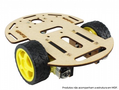 Estrutura MDF para Carro Robô 2WD - Imagem 2