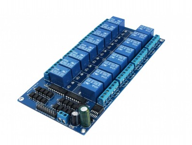 Módulo Relé 16 canais 12V com Optoacoplador para Arduino e Raspberry PI - Imagem 1