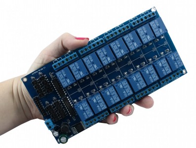 Módulo Relé 16 canais 12V com Optoacoplador para Arduino e Raspberry PI - Imagem 2