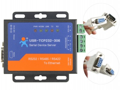 Conversor RS485 / RS232 / RS422 para Ethernet TCP/IP USR-TCP232-306 + Kit de Acessórios - Imagem 7