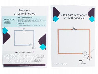 Kit Eletrônica Educacional com 8 Projetos ?Circuitos de Papel? - KES8 - Imagem 2