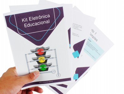 Kit Eletrônica Educacional com 8 Projetos ?Circuitos de Papel? - KES8 - Imagem 4