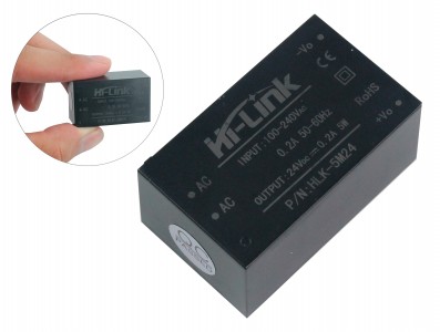 Mini Fonte Hi-Link 5m24 5w ac dc 110/220v 24v - Imagem 1