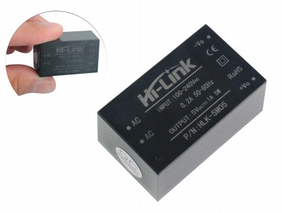 Mini Fonte Hi-Link 5m05 5w ac dc 110/220v 5v - Imagem 1