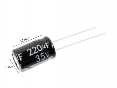 Capacitor Eletrolítico 220uF 35V - Imagem 2