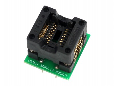 Adaptador SOIC8/16 SOP8/16 150mil Dip16 para Gravador de Bios Eeprom - Imagem 1