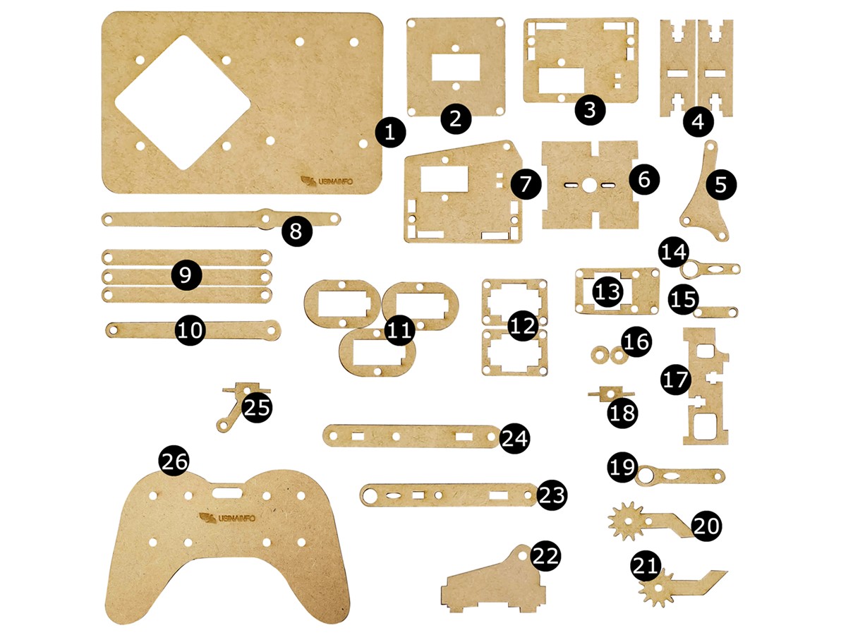 Braço Robótico em MDF para Arduino - [1028547]