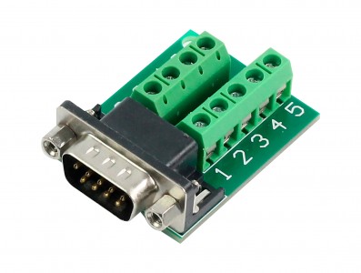 Módulo Adaptador DB9 Serial RS232 Macho para Borne - Imagem 1