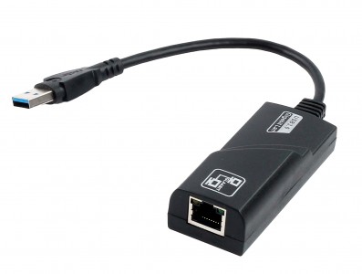 Adaptador USB Ethernet RJ45 Gigabit 10/100/1000Mps - Imagem 1