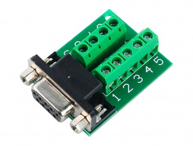 Adaptador DB9 Serial RS232 Fêmea para Borne 9 Pinos - Imagem 1