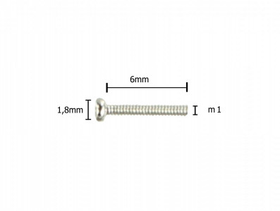 Parafuso M1 x 6mm Metálico - Kit com 10 unidades - Imagem 3