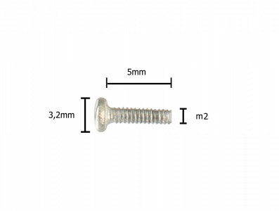 Parafuso M2 x 5mm Metálico - Kit com 10 unidades - Imagem 3