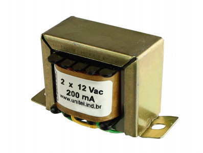 Transformador / Trafo 12V + 12V / 200mA (BIVOLT) - Uso Geral - Imagem 3