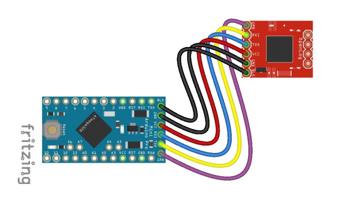 Conexão Openlog Datalogger com Arduino Pro Mini - [1029965]