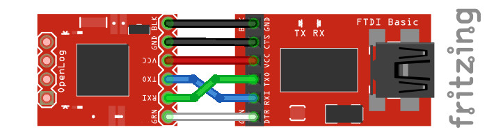 Conexão Openlog Datalogger com FTDI - [1029966]