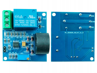 Transformador de Corrente TC 5A 12V / Sensor de Corrente AC com Relé - Imagem 3