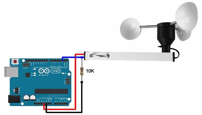 Conexão Anemômetro Arduino SV10 - [1030228]