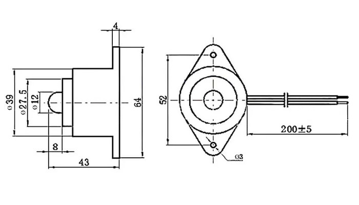 Dimensões Sirene para Alarme 6~24V 90dB de Alta Potência LZQ-3D - [1030269]