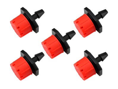 Bico Gotejador RegulÃ¡vel 1/4 0-40 L/h 8 Furos - Kit com 5 unidades - Imagem 1