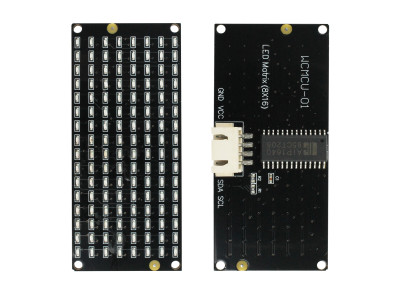 Matriz de LED 8x16 Azul I2C TTGO 128 Leds - Imagem 3