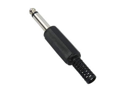 Plug P10 Mono Plastico Preto - Imagem 2