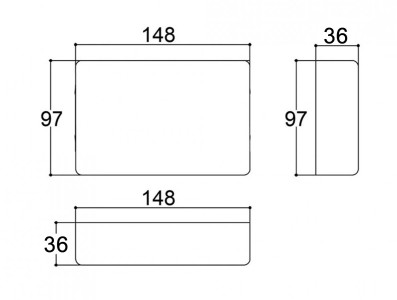 Caixa Patola PB-114/2 para Montagem 36 x 97 x 148 mm - Imagem 4