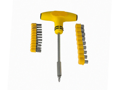 Chave Cabo T com 21 Bits (Fenda, Philips, Canhão e Torx) - JL1080 - Imagem 2