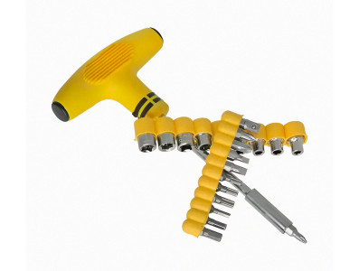 Chave Cabo T com 21 Bits (Fenda, Philips, Canhão e Torx) - JL1080 - Imagem 3